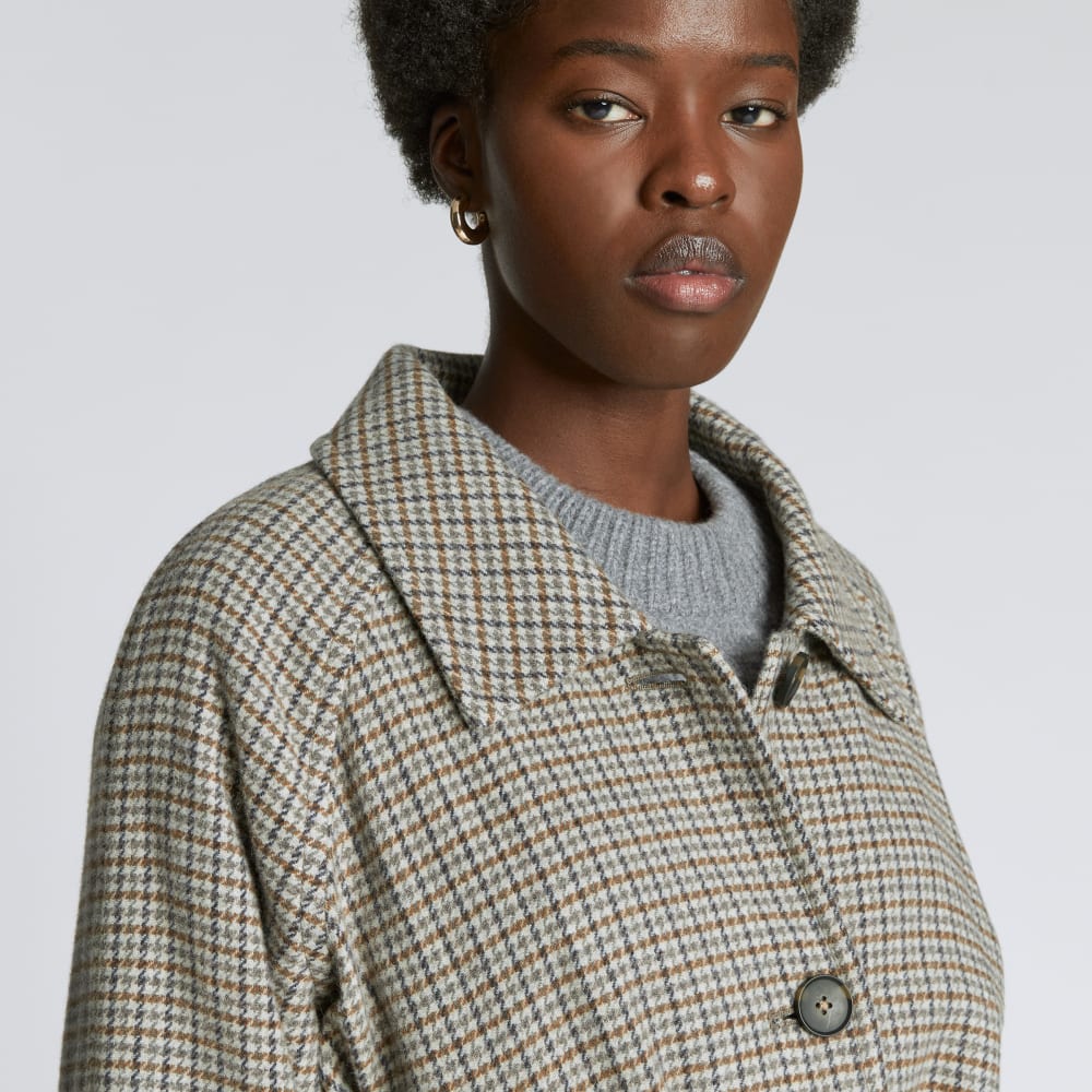 The Italian ReWool® Trench | Pewter Houndstooth – Everlane