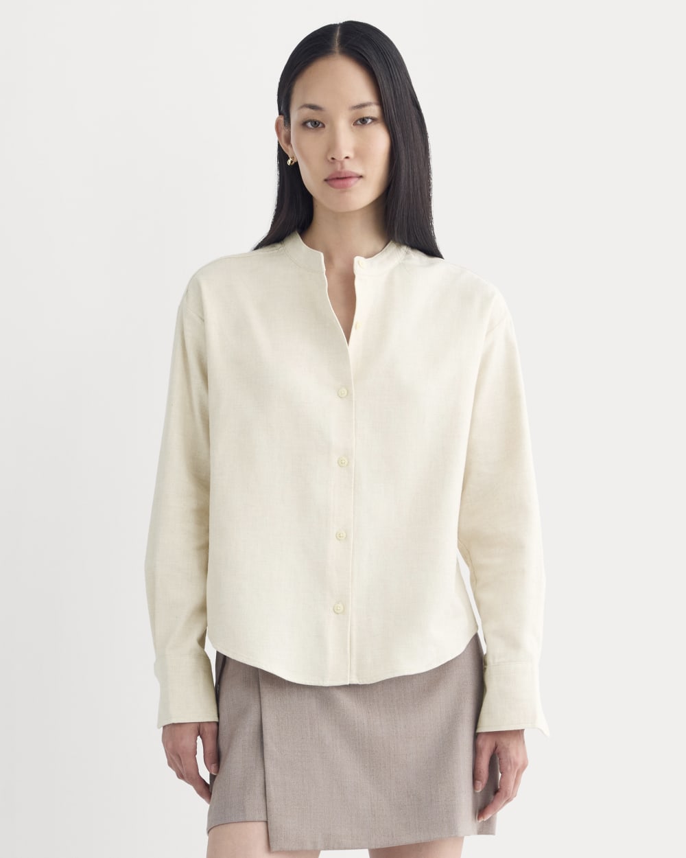 womens-flannel-shirt-heathered-oat | primary