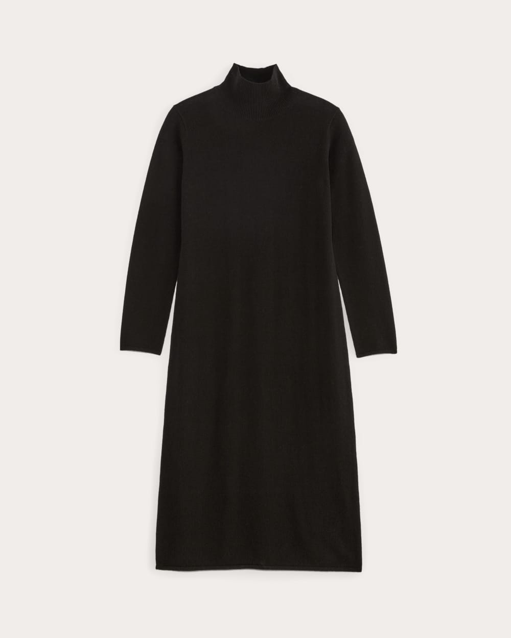 womens-cashmere-turtleneck-sweater-dress-black | alt
