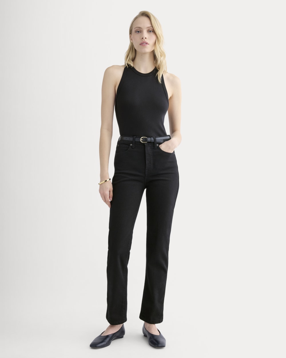 Luxe Rib Racerback Tank | Black – Everlane