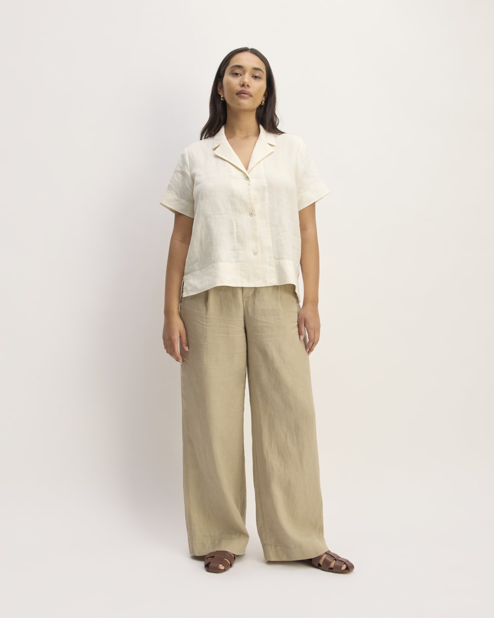 The Notch Shirt in Linen | Bone – Everlane