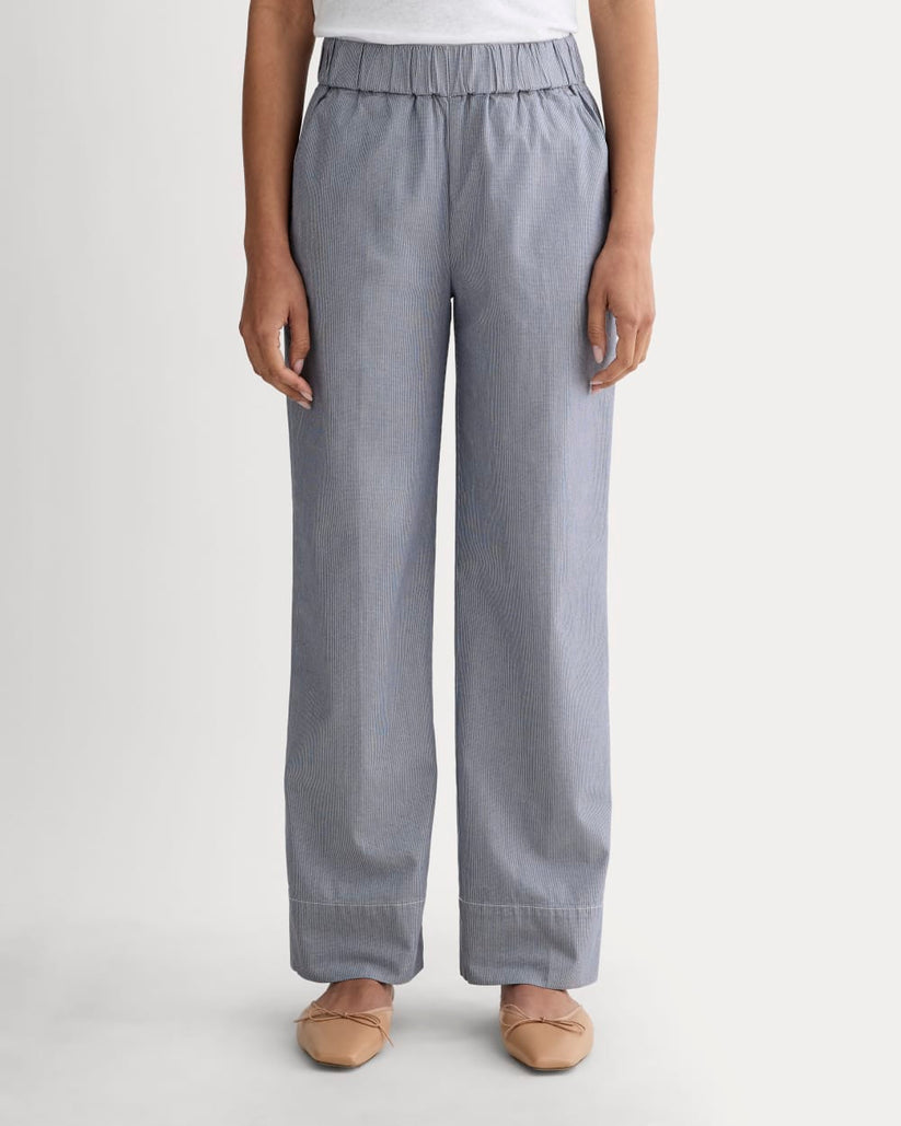 Easy Street Pinstripe Pants - Denim Blue