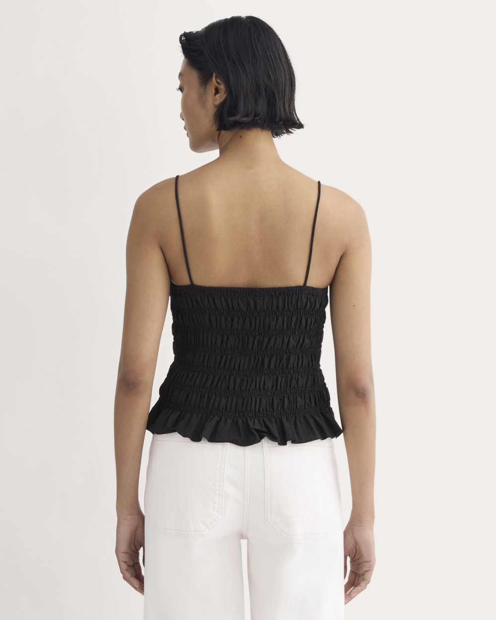 The Smocked Tank | Black – Everlane
