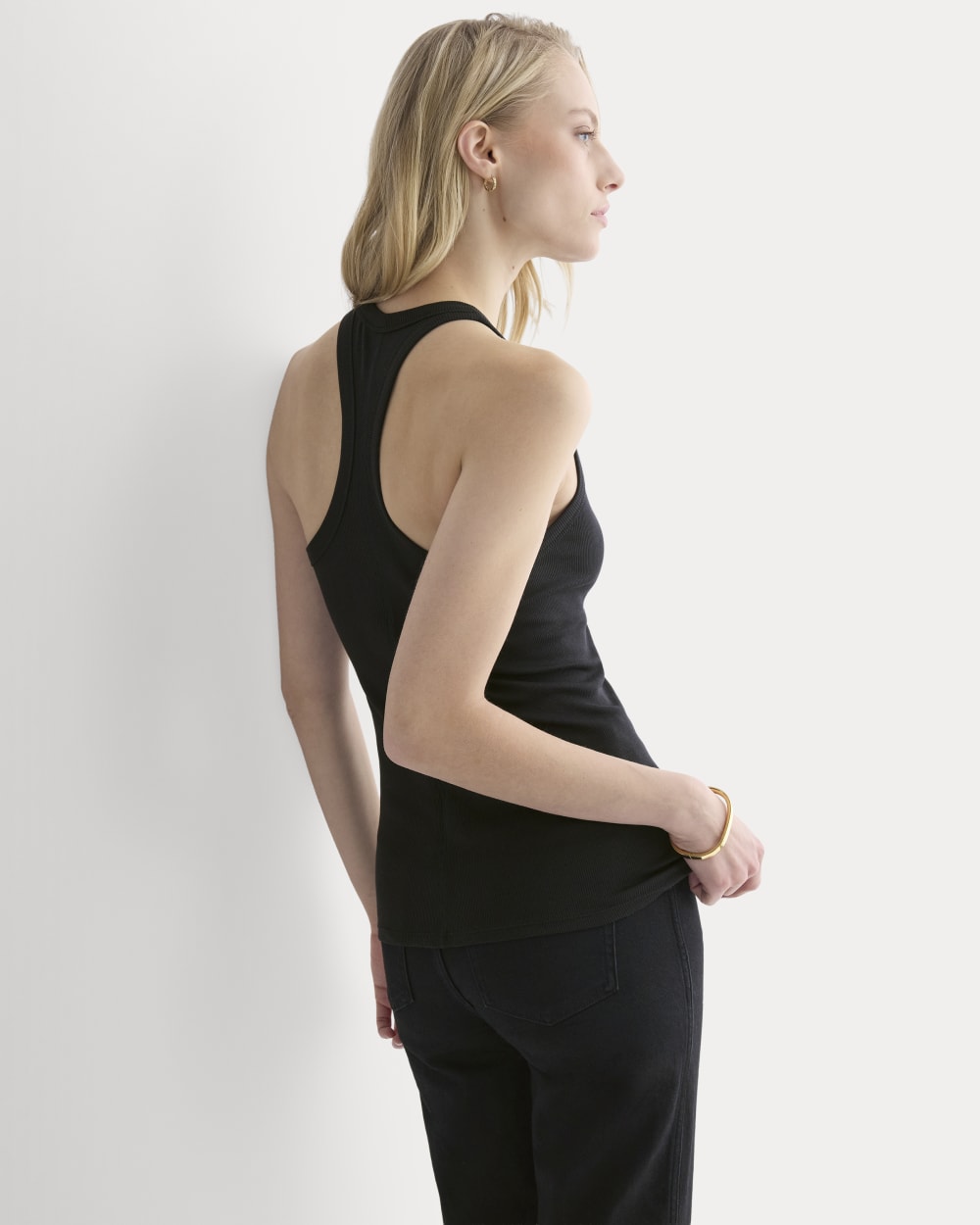 Luxe Rib Racerback Tank | Black – Everlane
