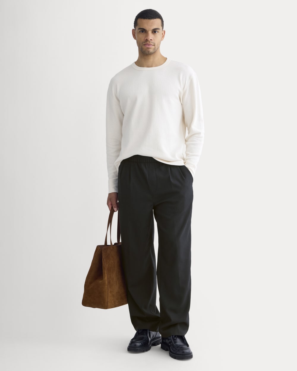 Thermal Crew in Cozy Waffle | Bone – Everlane