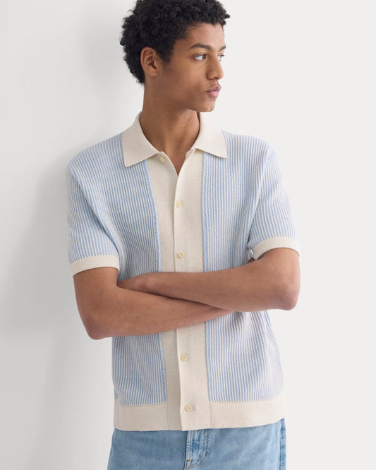 mens-button-down-resort-polo-light-heathered-oat | primary