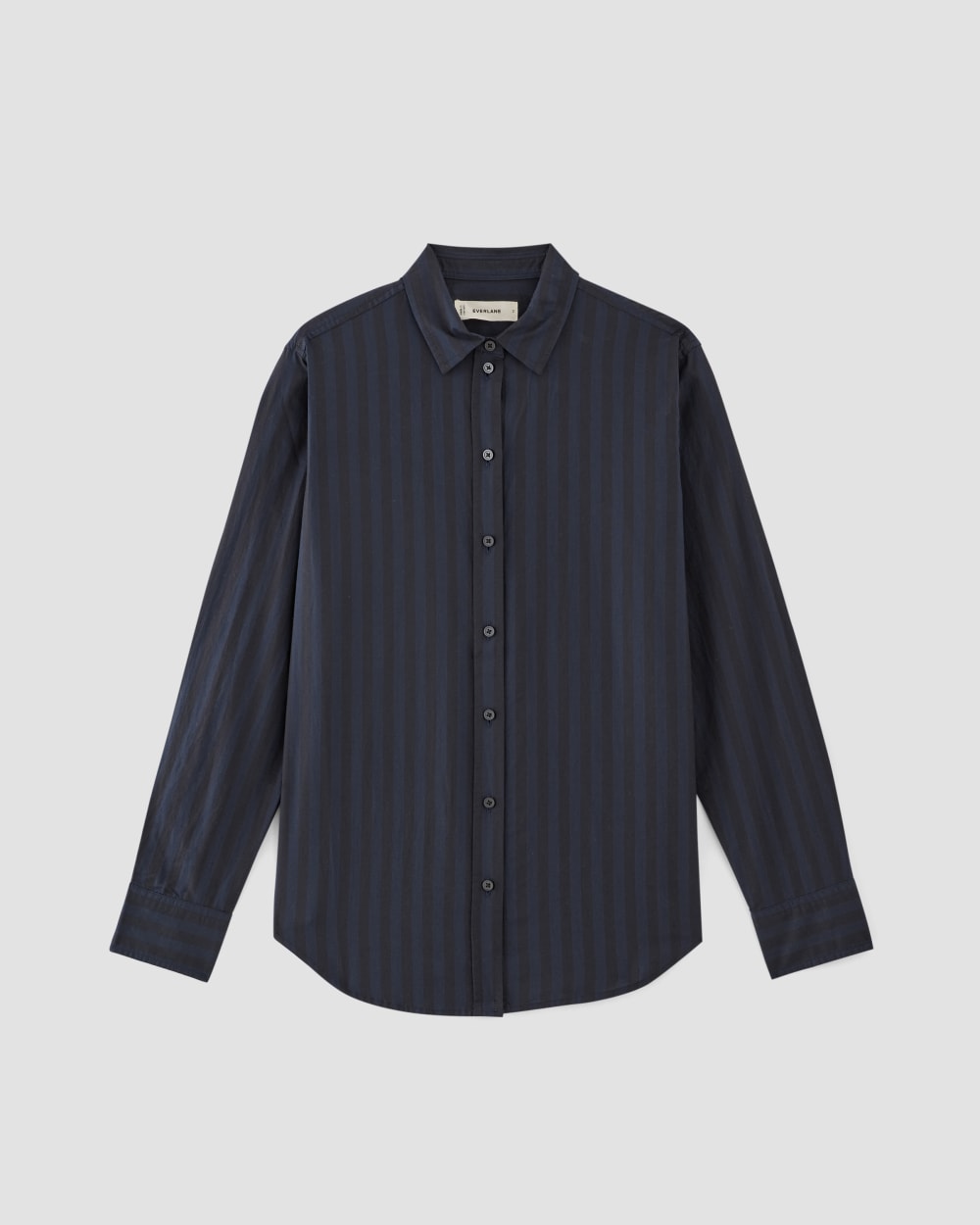 womens-silky-cttn-relaxed-shirt-navy-black | alt