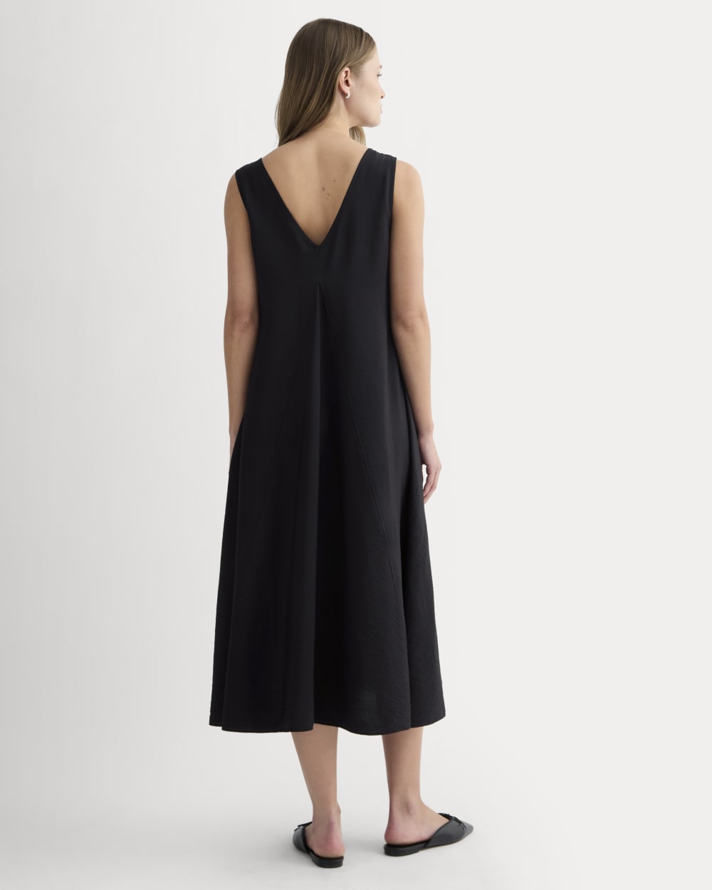 The V-Neck Dress in SoftLuxe | Black Everlane The V-Neck Dress in SoftLuxe | Black Everlane