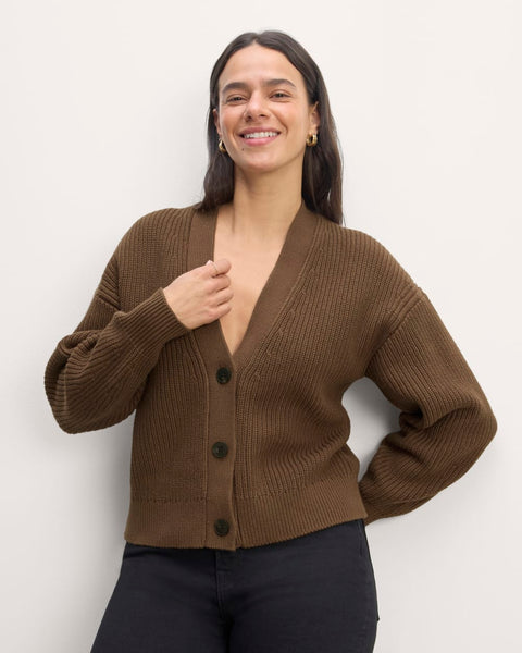 The Boxy Cardigan in Everyday Cotton | Cocoa – Everlane