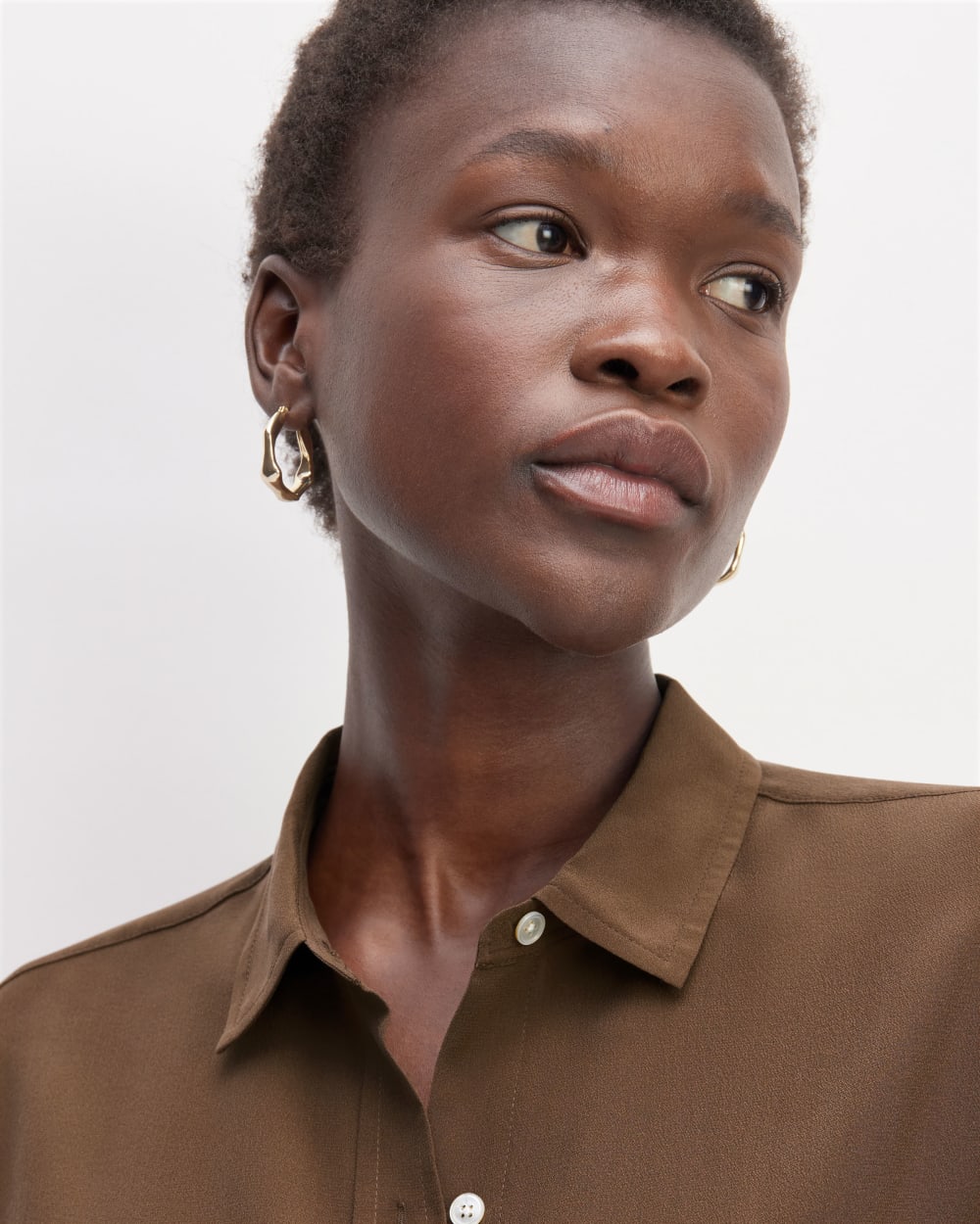 The Utility Shirt in Washable Silk | Cocoa – Everlane