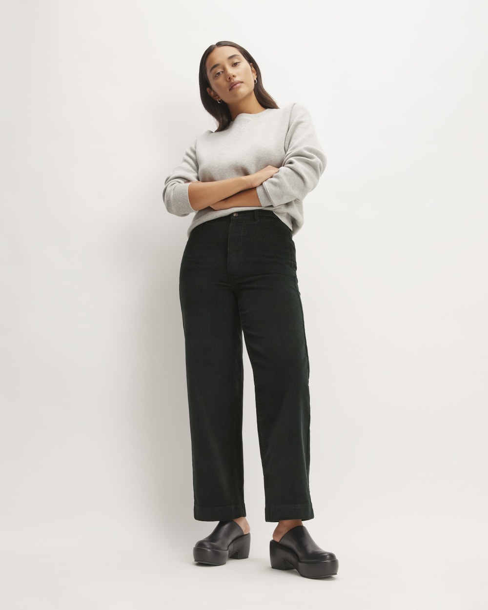 womens-cord-wide-leg-pant-scarab | primary
