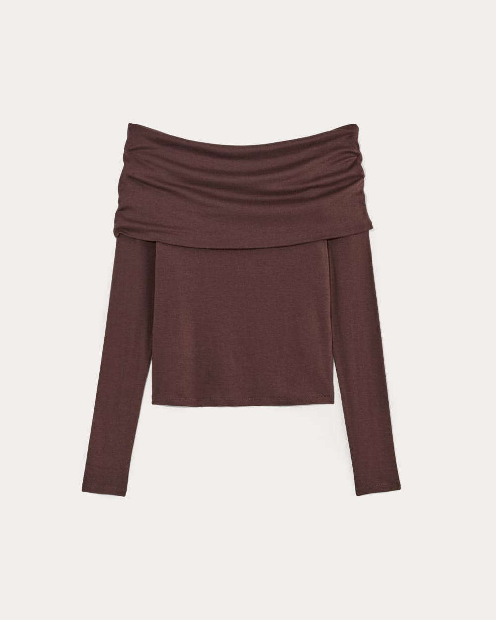 womens-off-shoulder-top-butterluxe-dark-mahogany | alt
