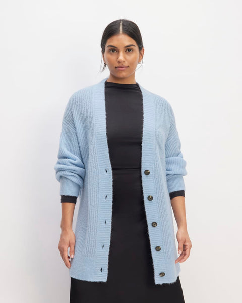The Alpaca Oversized Cardigan | Chambray Blue – Everlane