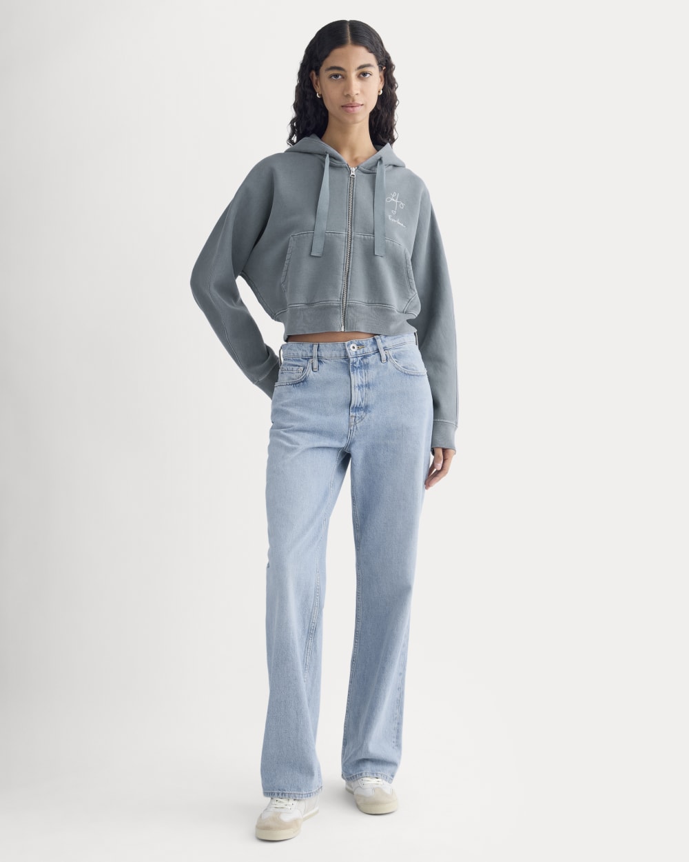 everlane-x-laufey-foundation-zip-hoodie-vintage-indigo