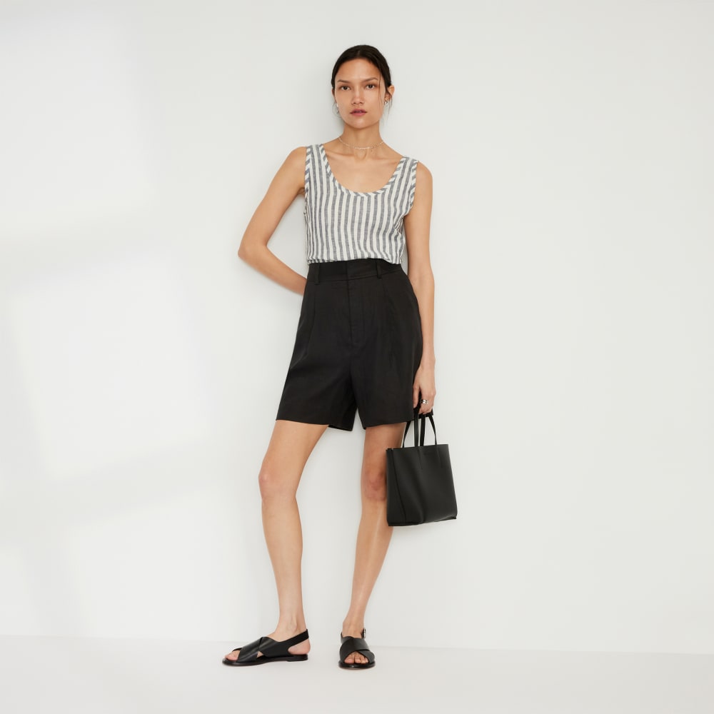 womens-linen-way-high-drape-short-black