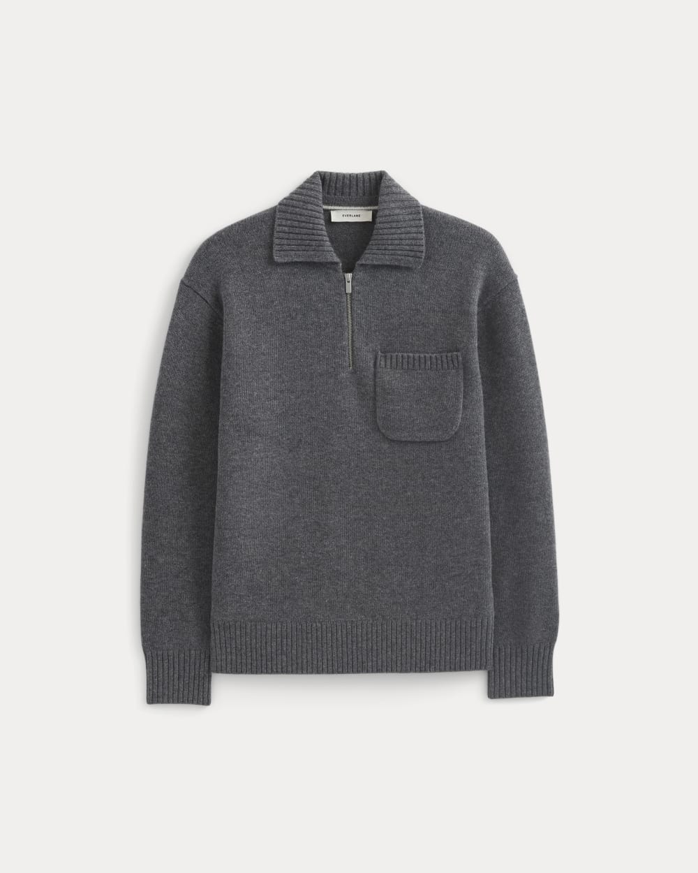 Luxe Merino Quarter-Zip Pullover | Heathered Charcoal – Everlane