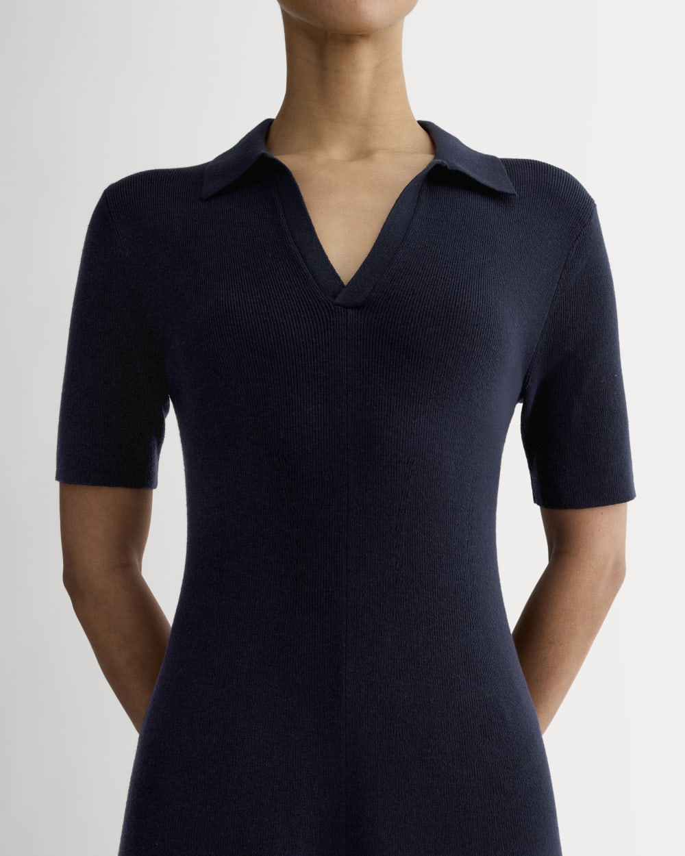 The Knit Polo Dress | Navy  Everlane