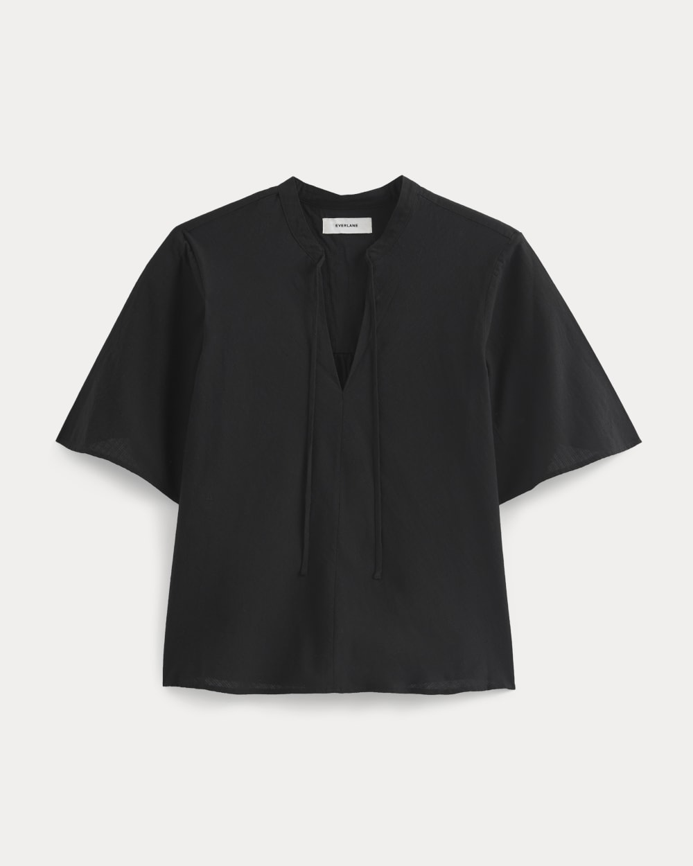 The Gauze Tie-Front Shirt | Black – Everlane