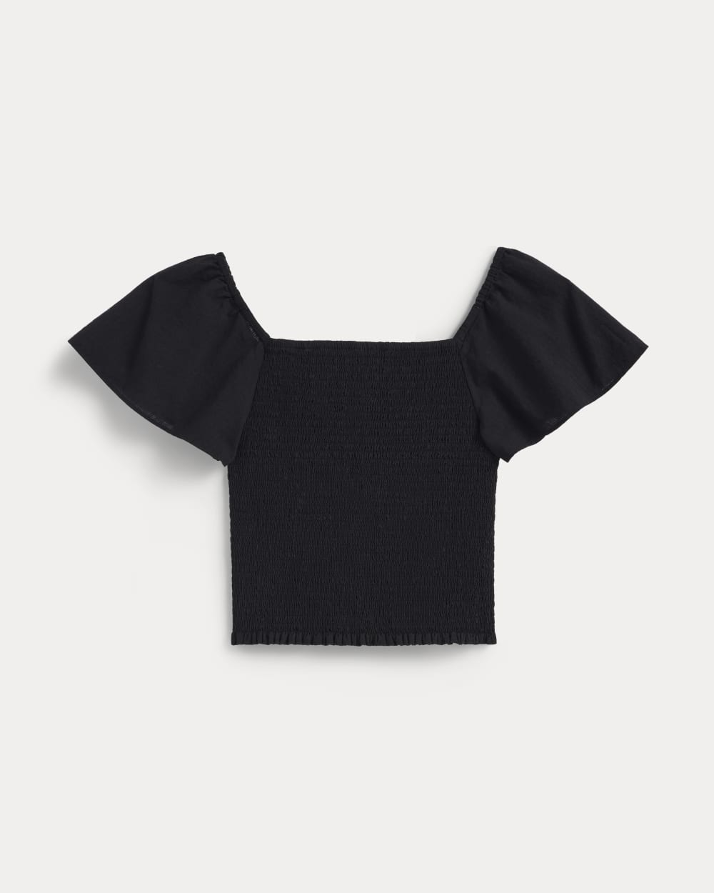 womens-gauze-smocked-top-black | alt