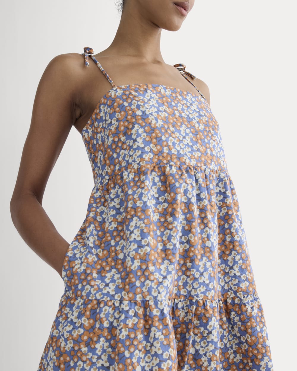 everlane tiered cotton dress Everlane Tiered Midi Dress Sale 2022