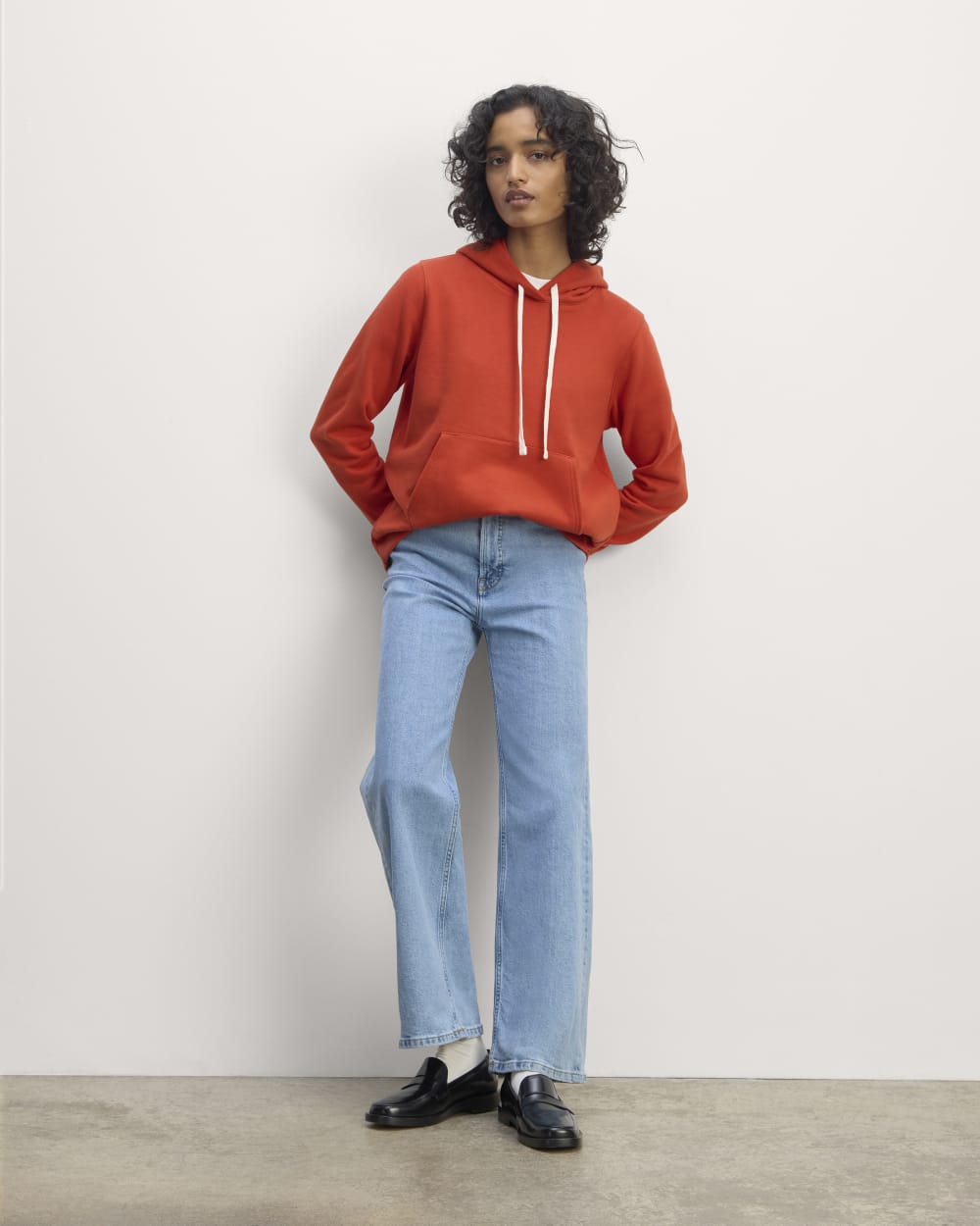The Off-Duty Terry Hoodie | Poppy Red – Everlane