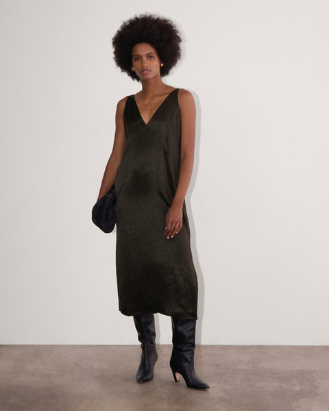 everlane the party slip dress The Satin Slip Dress