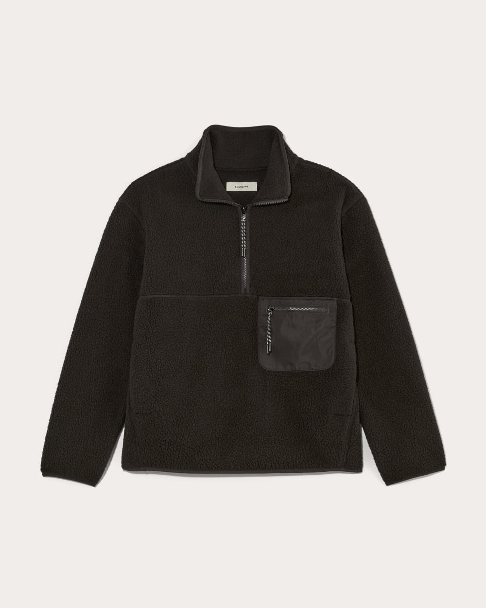 The ReNew Fleece Oversized Half-Zip | Black – Everlane