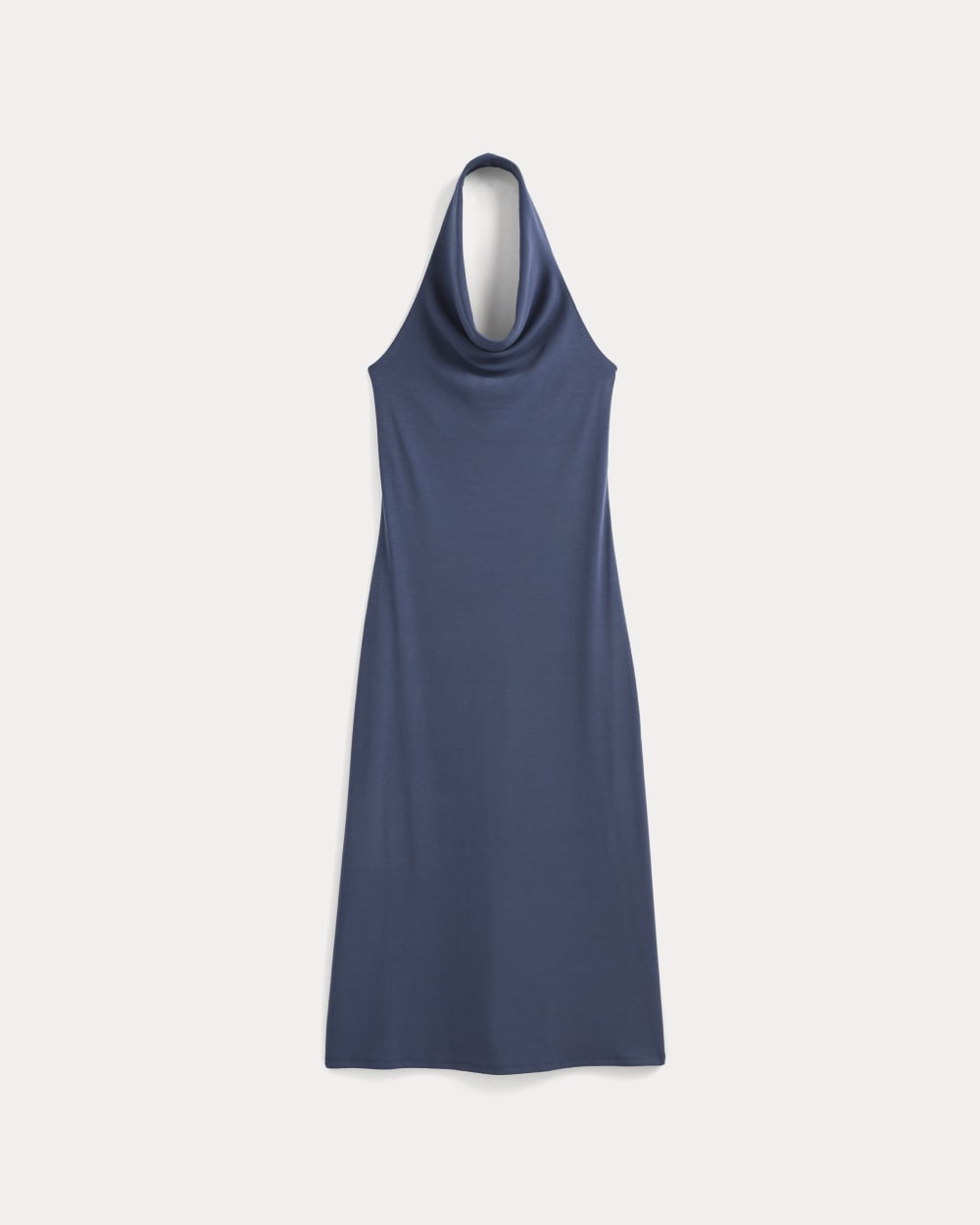 Everlane Cowlneck Halter Dress, Butterknit, Washed Navy, Size Small Everlane Cowlneck Halter Dress, Butterknit, Washed Navy, Size Small
