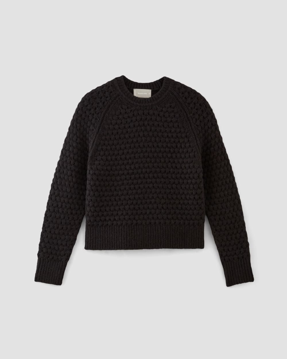womens-cloud-oversized-textured-crew-black | alt