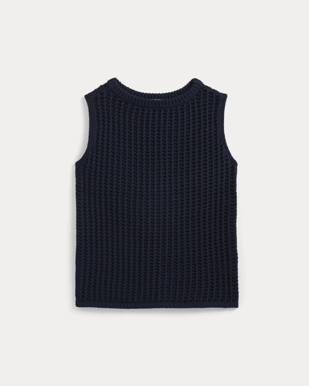 womens-open-knit-tunic-vest-cotton-navy | alt