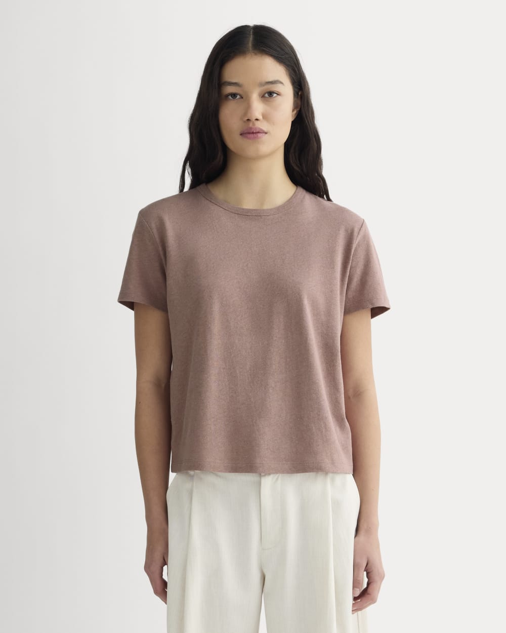 The Box-Cut Tee in Cotton Linen