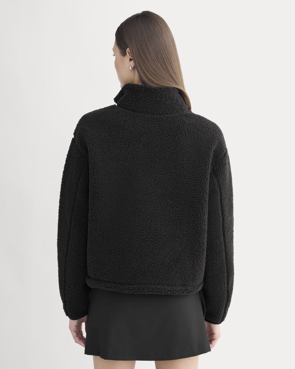 teddy Reversible Teddy Half-Zip Pullover | Black – Everlane