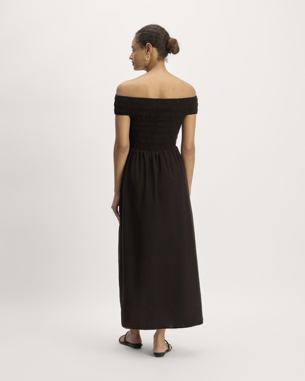 The Gauze Off-the-Shoulder Dress | Black Everlane The Gauze Off-the-Shoulder Dress | Black Everlane