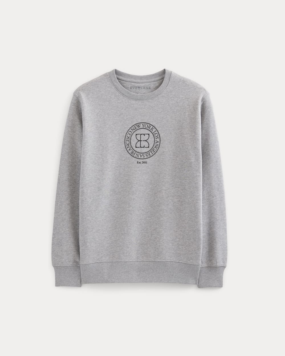 womens-badge-logo-crewneck-sweatshirt-grey | primary