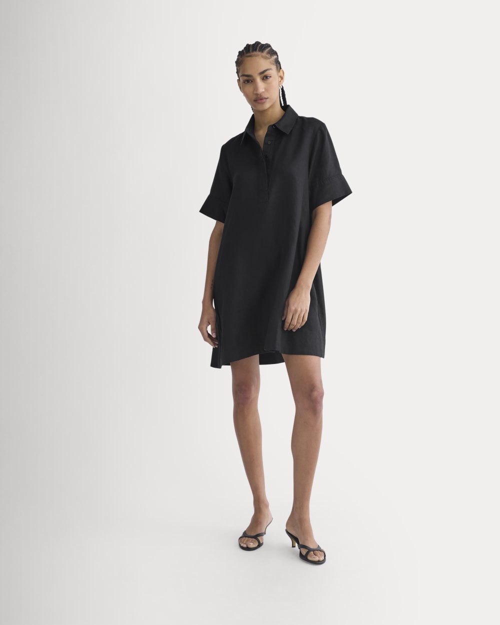 Mini Popover Shirtdress in Linen