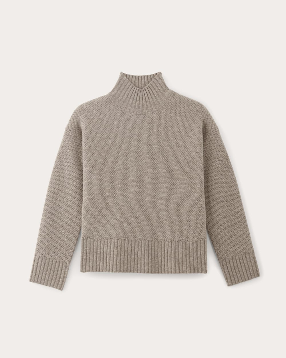 The Honeycomb Funnel Neck in Wool Cashmere | Oatmeal – Everlane