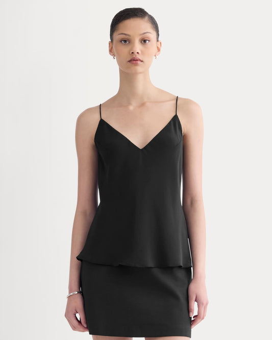 womens-tie-back-cami-in-washable-silk-black | primary