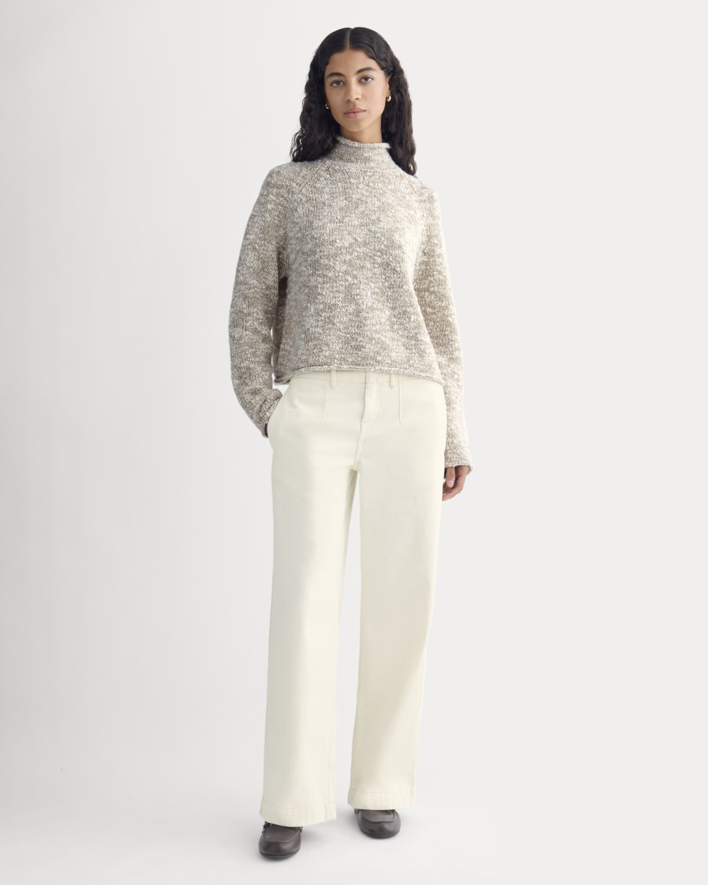 Rollneck Sweater | Bone/Trench Coat Twist – Everlane