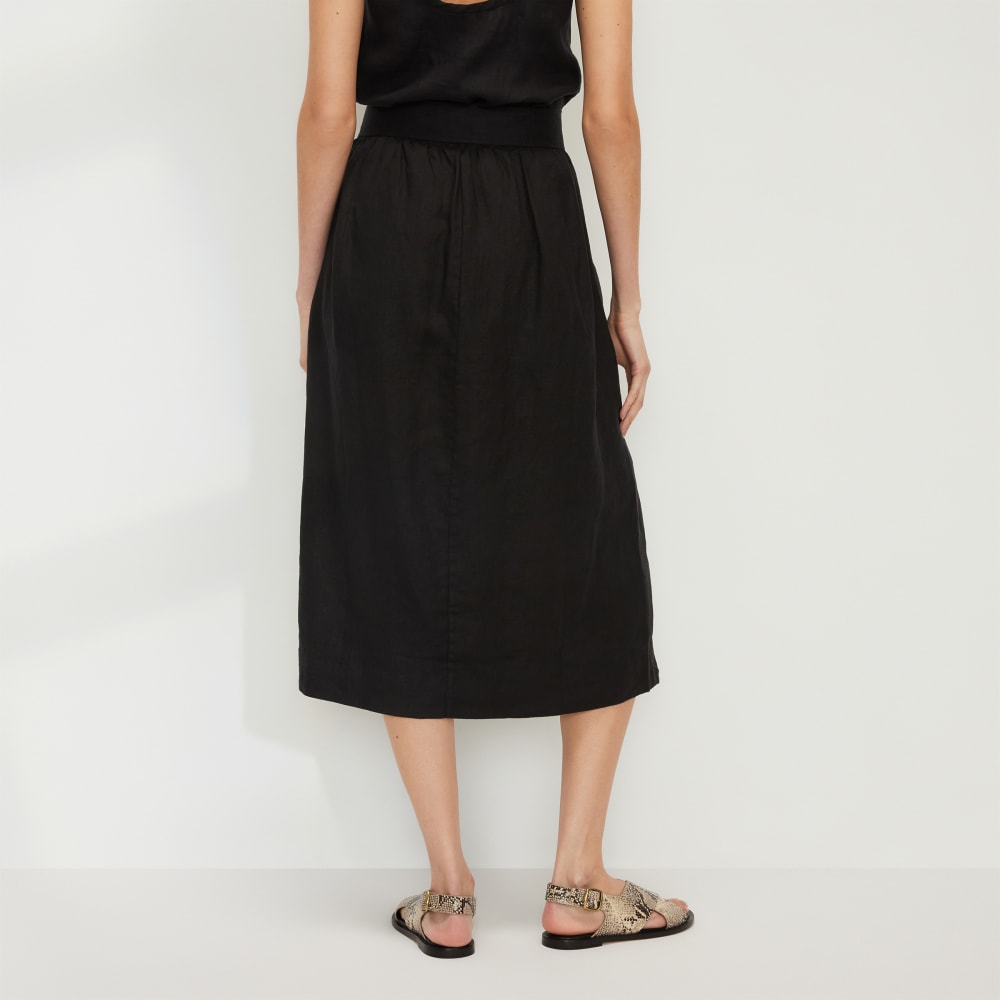 womens-linen-wrap-skirt-black