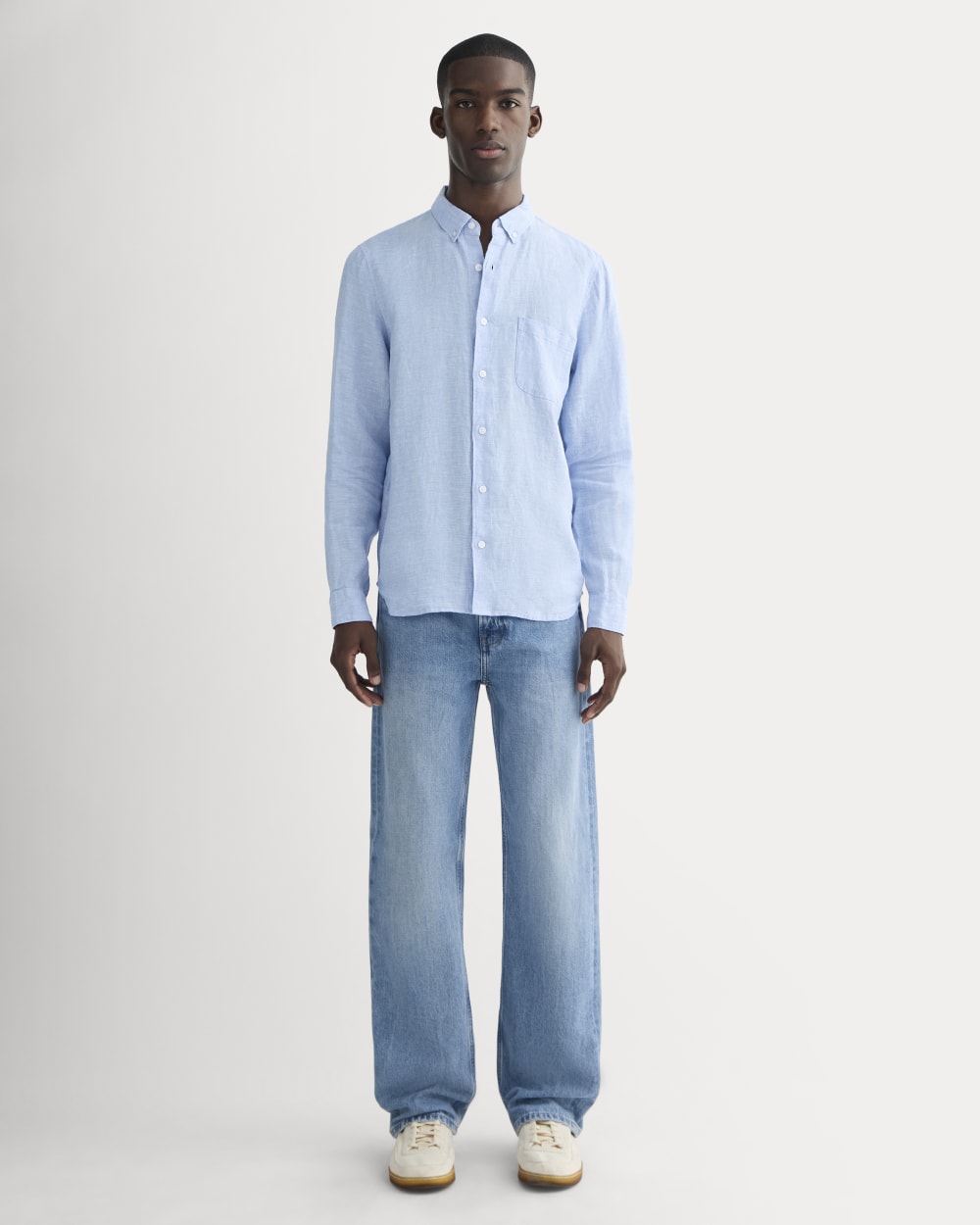 The Classic Shirt in Linen | Light Blue – Everlane