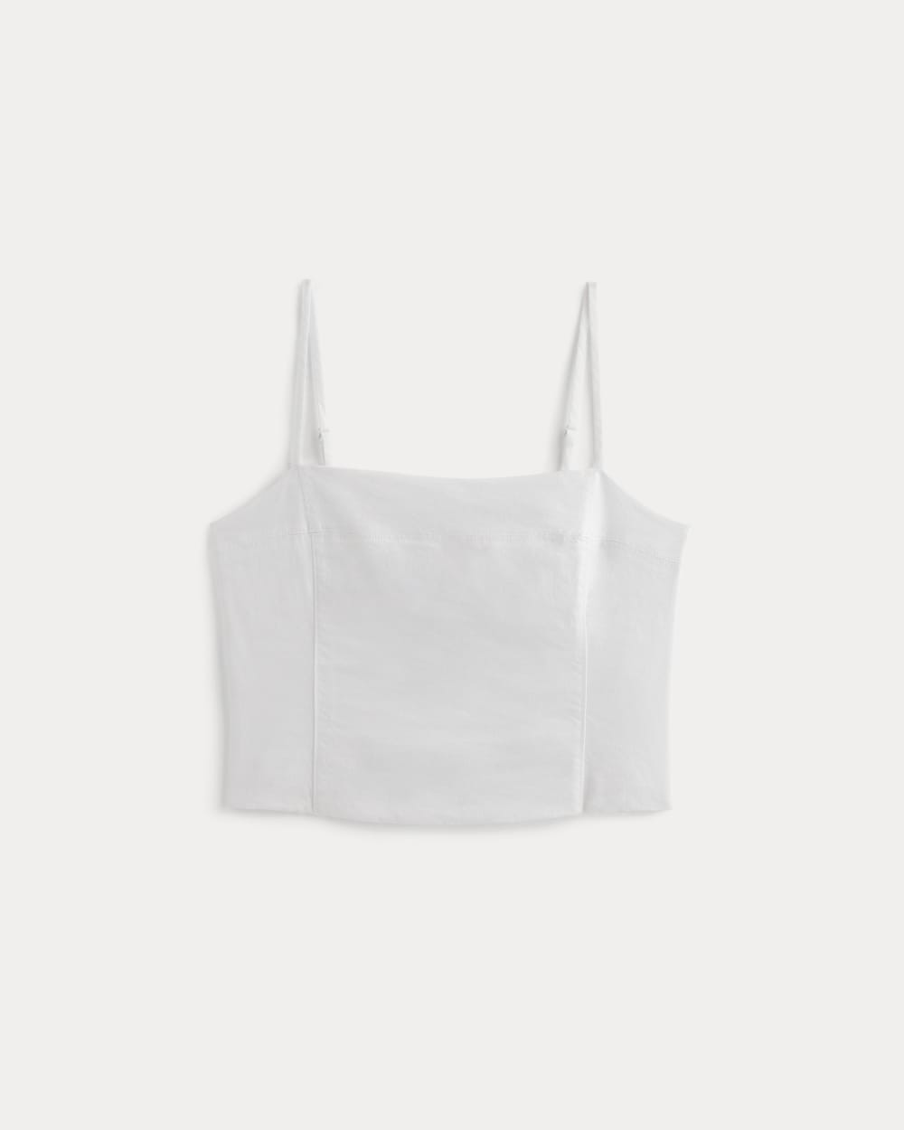 womens-seamed-top-stretch-linen-white | alt