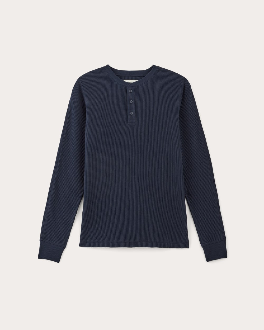 The Waffle Long-Sleeve Henley | Navy – Everlane