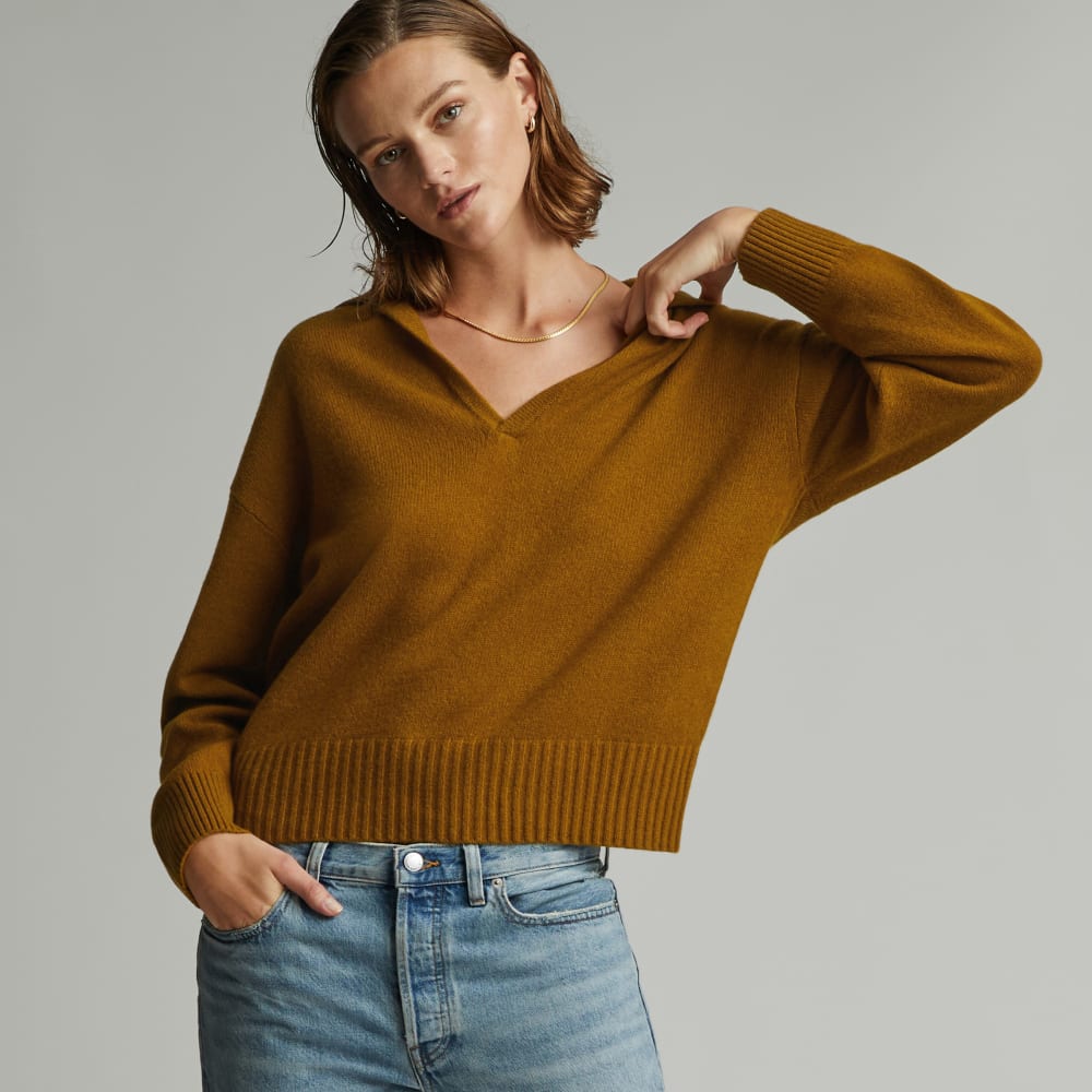 womens-recashmere-polo-tapenade | primary