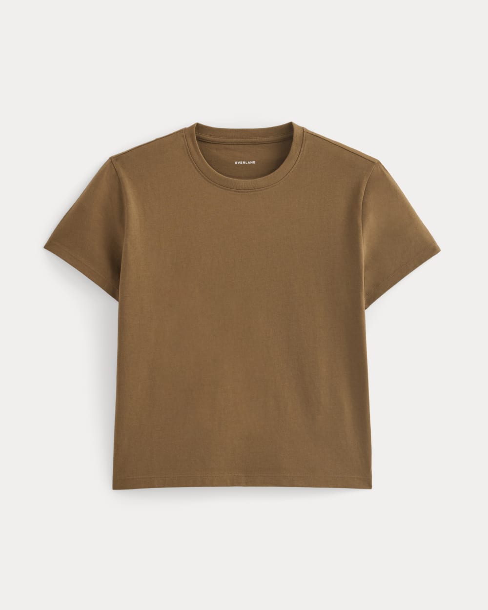 The Box-Cut Tee in Essential Cotton | Bone / Black | No Pocket