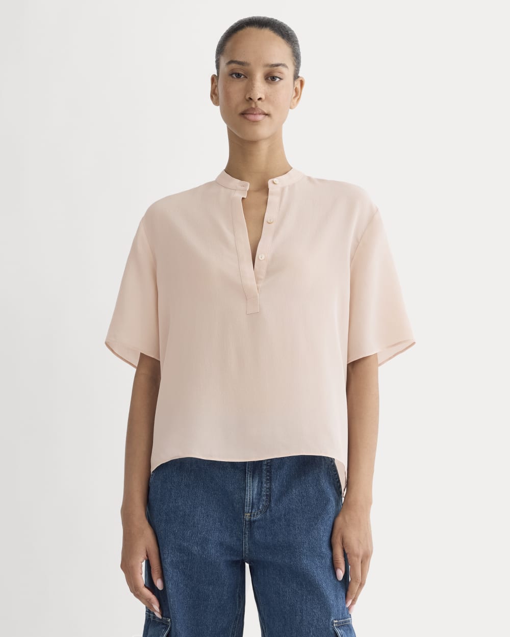 The Popover Top in Washable Silk