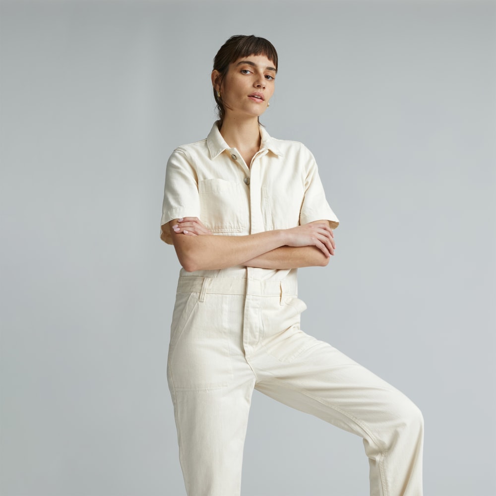 The Supersoft Jean Coverall | Seeded Ecru – Everlane
