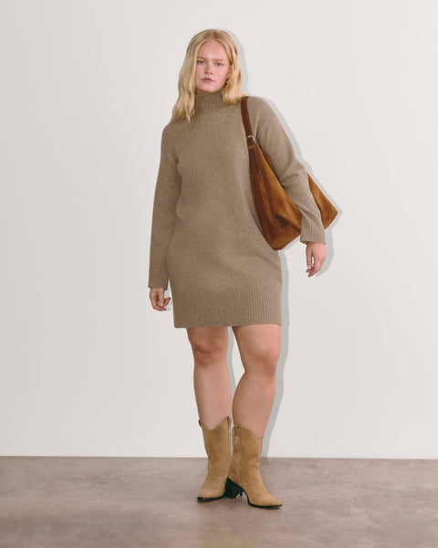 The Sweater Dress in Plush Cotton | Heather Taupe Everlane The Sweater Dress in Plush Cotton | Heather Taupe Everlane