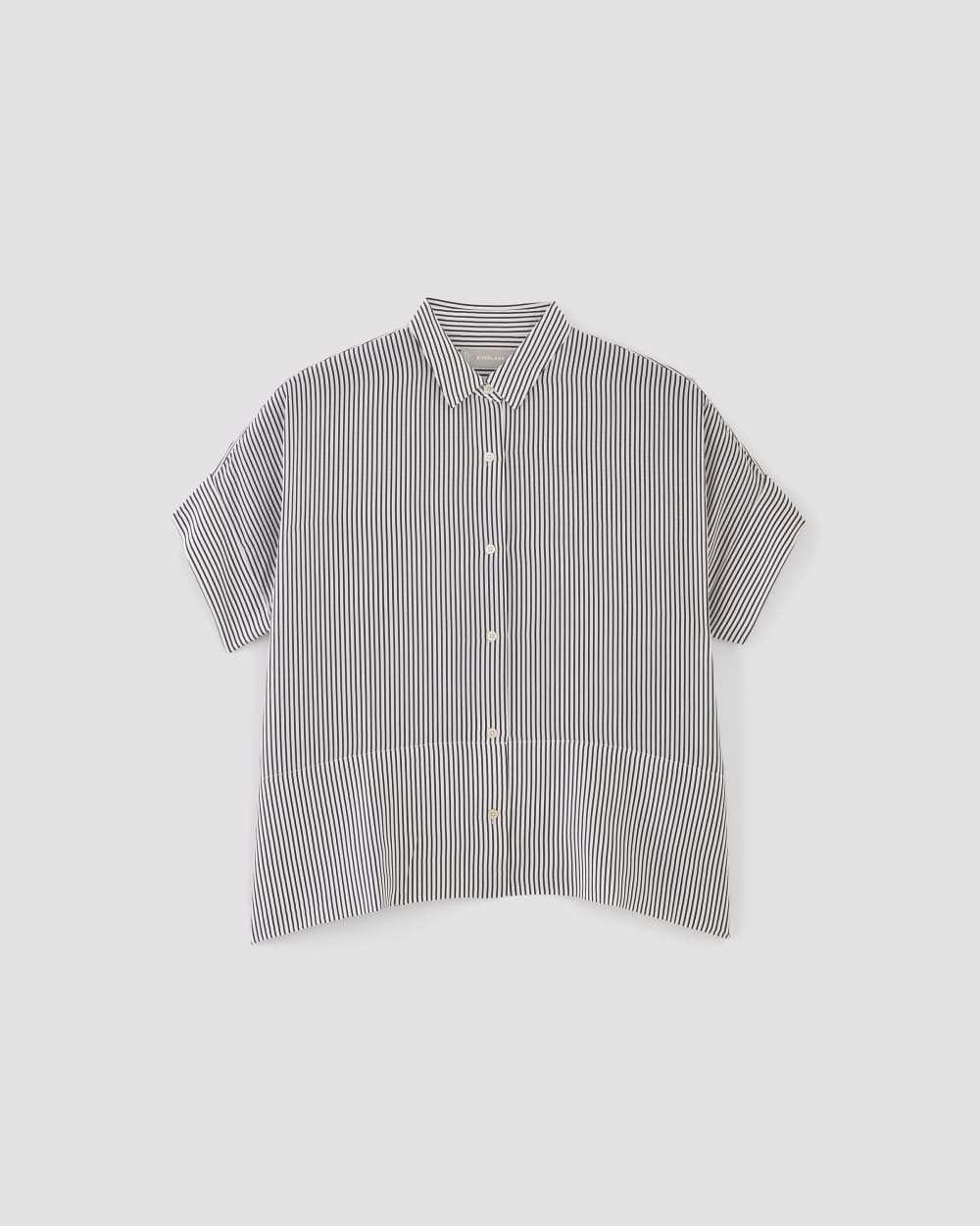womens-clean-silk-ss-square-shirt-black-white | alt