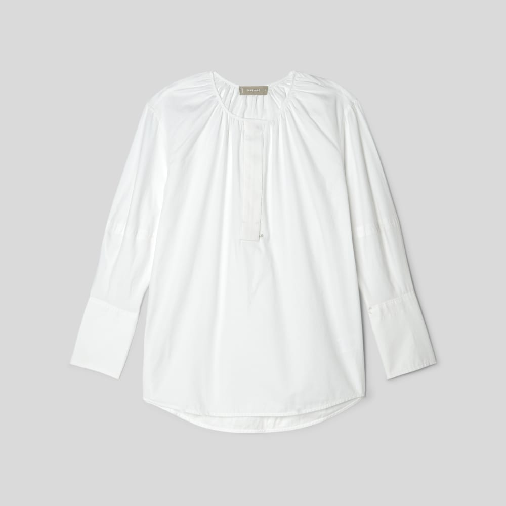 womens-silky-cotton-balloon-sleeve-top-white | alt