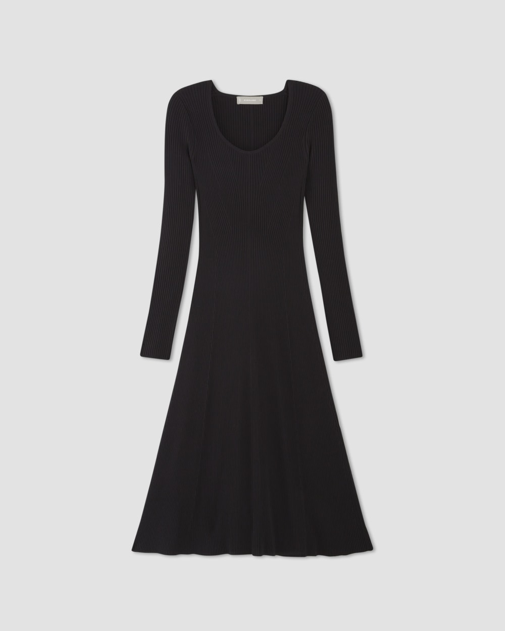 womens-ribbed-scoopneck-dress-black | alt